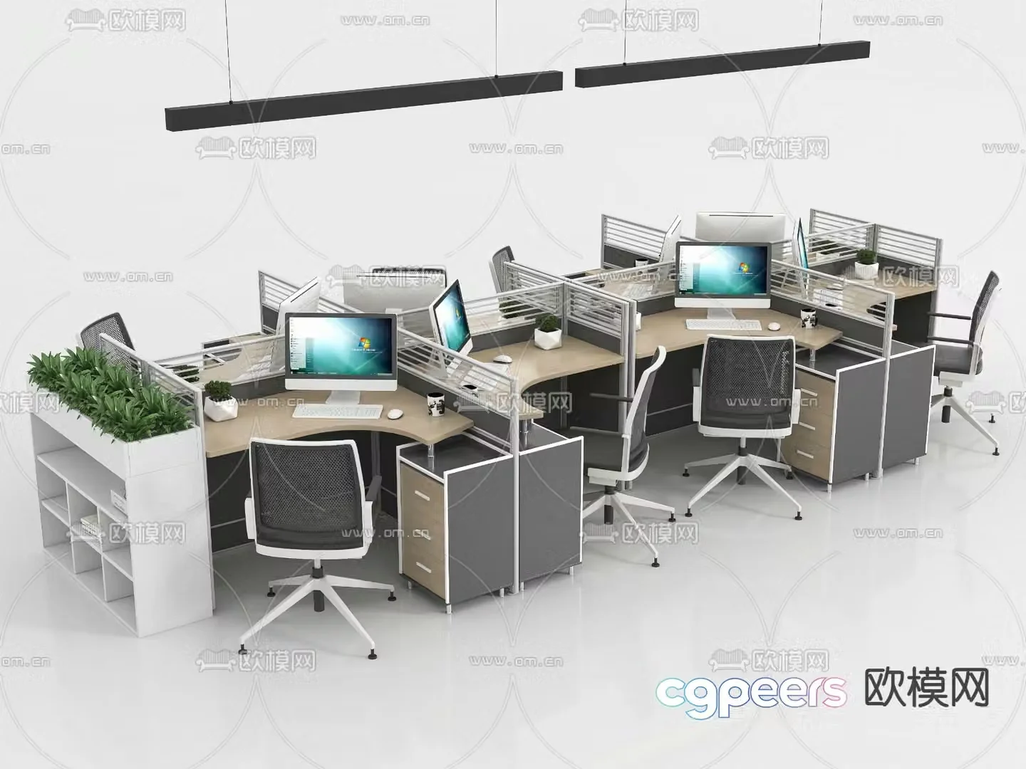 Desk card table workstation 3D model