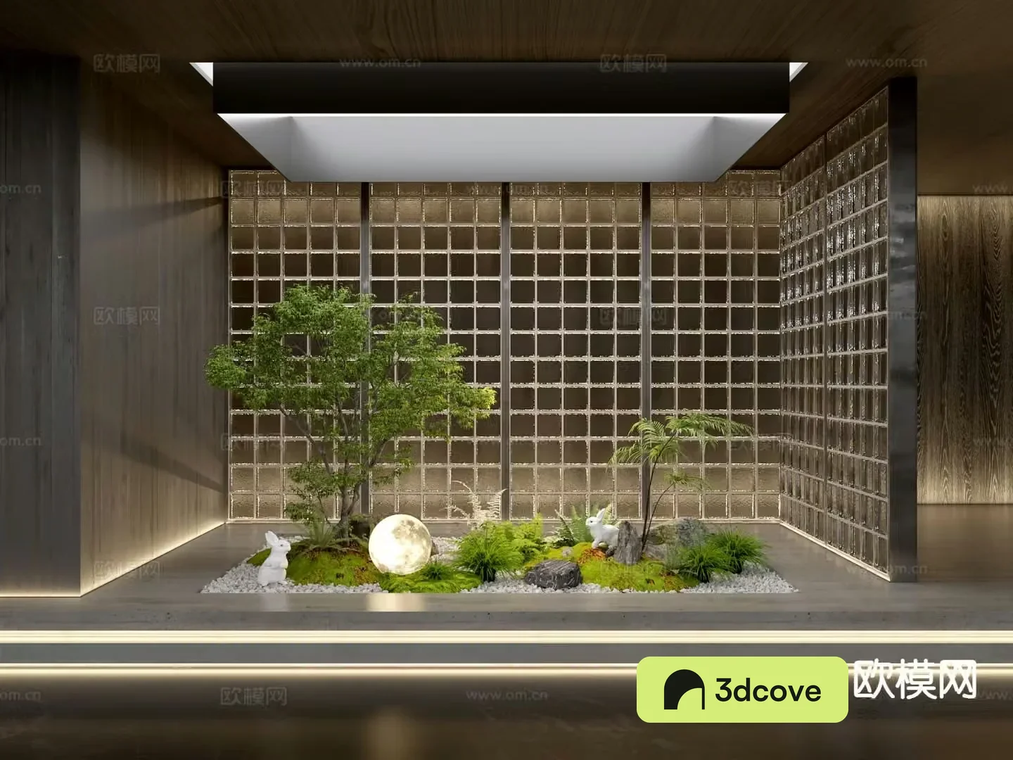 Modern indoor landscape plant landscaping