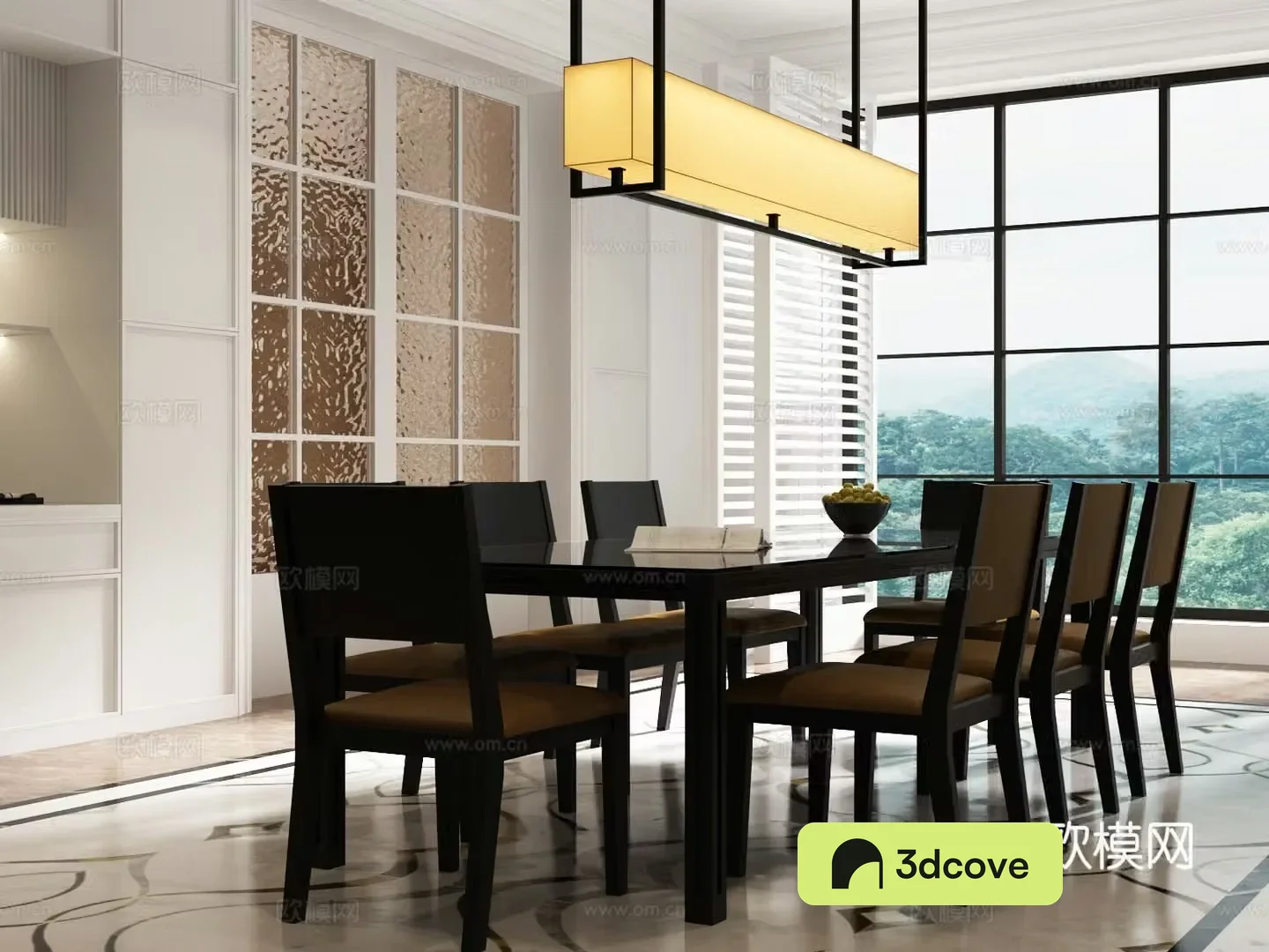 Modern French dining table and chairs Modern French dining room