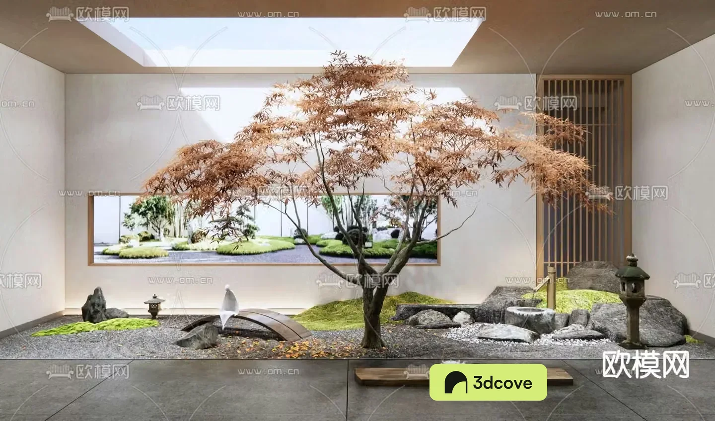 dry landscape garden sketch flowing water bowl