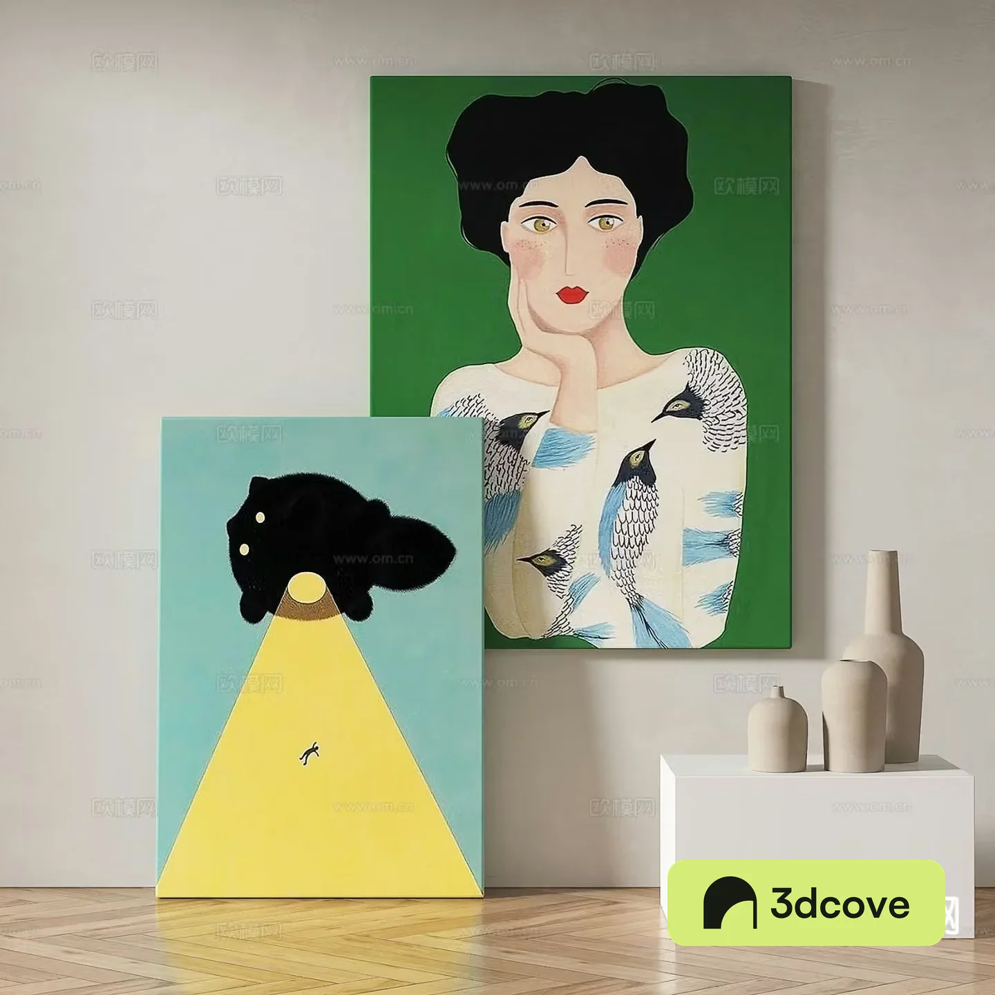 Modern figure painting decorative painting
