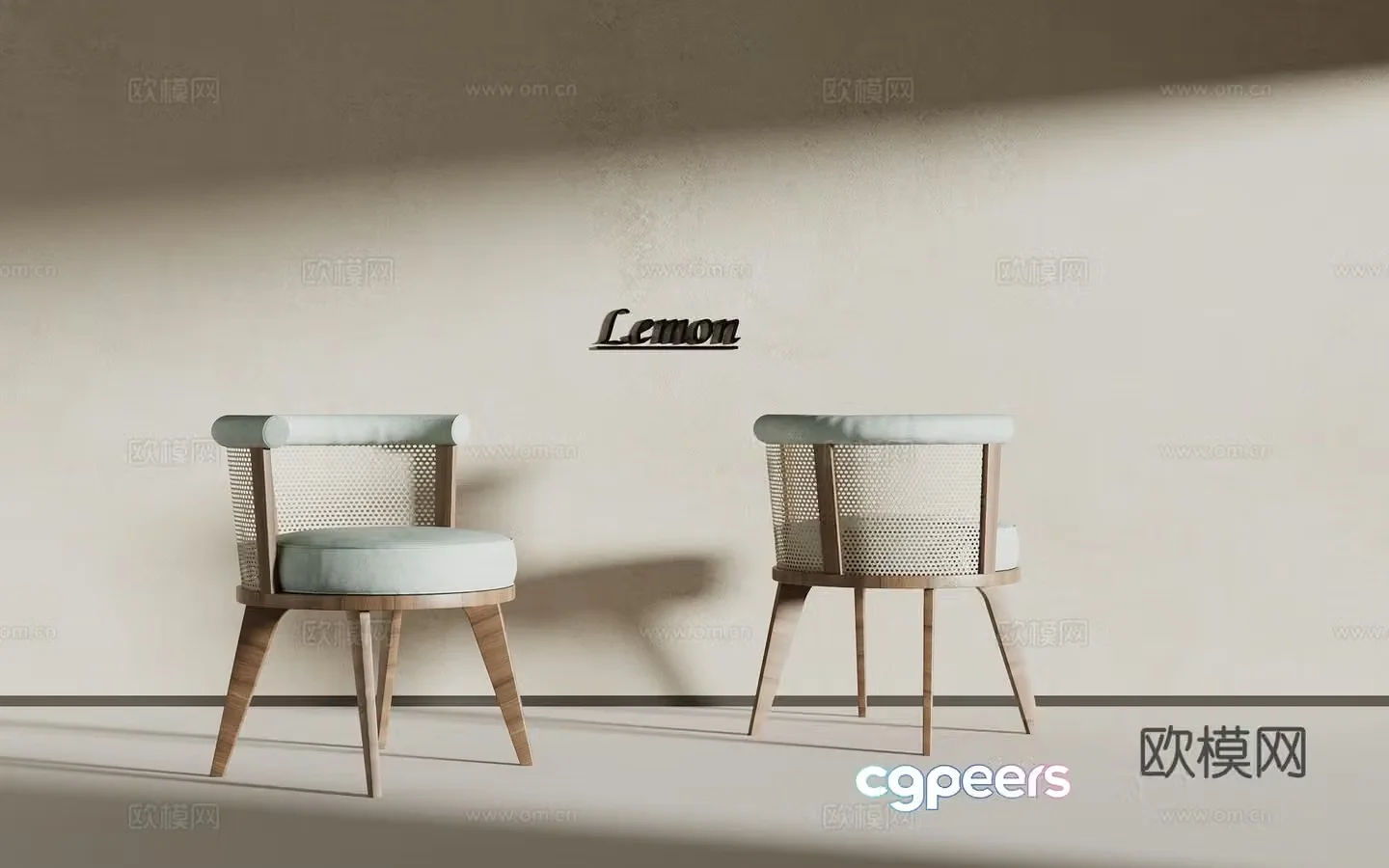 Medium-old single chair 3d model