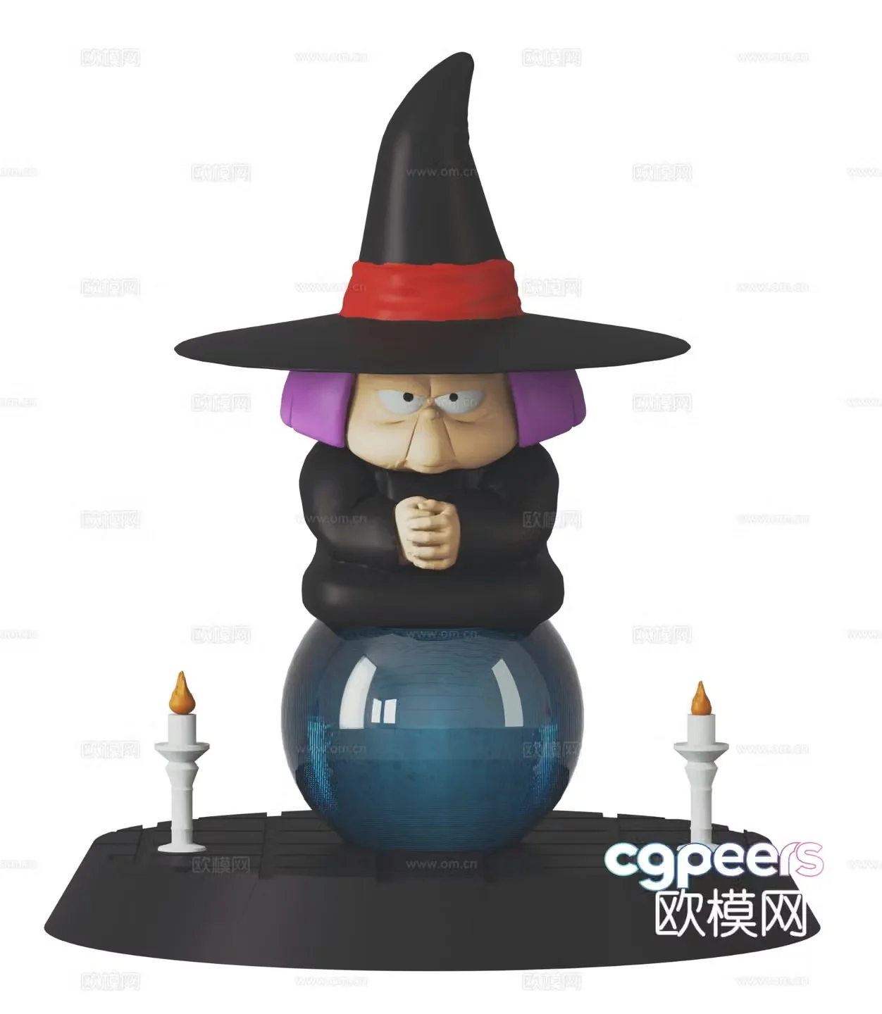 Wizard figure trendy toy sculpture cartoon ornament 3d model