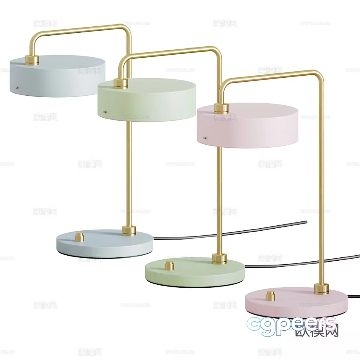 New Chinese cartoon desk lamp 3D model