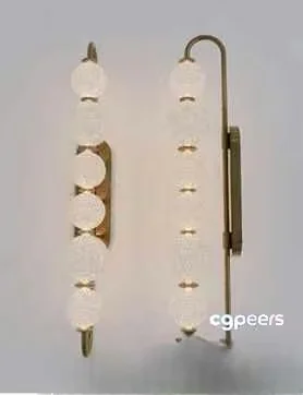 Gold Light Fixture 3D Model – 1163 – VRAY Render