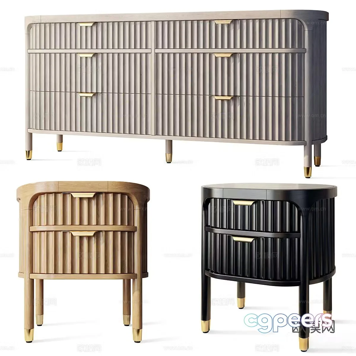 Modern entryway cabinet 3d model