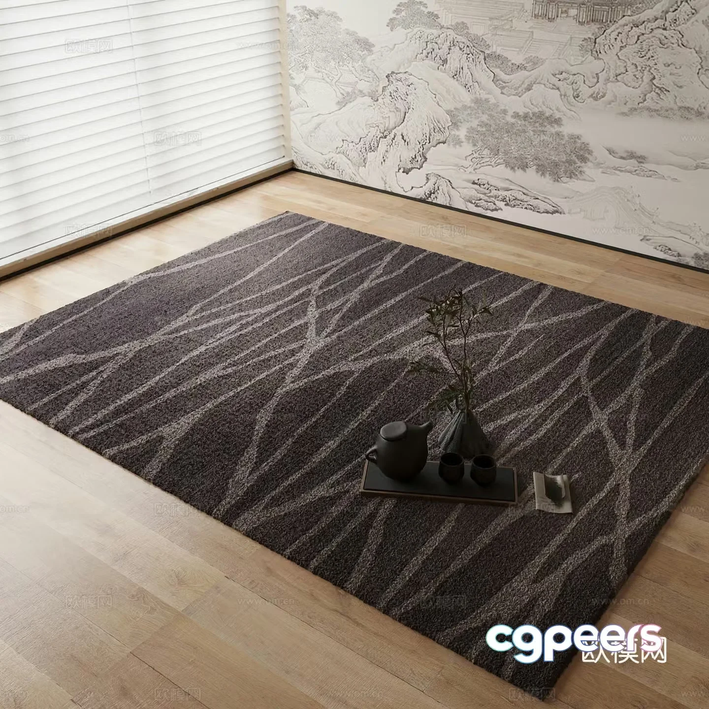New Chinese carpet 3D model