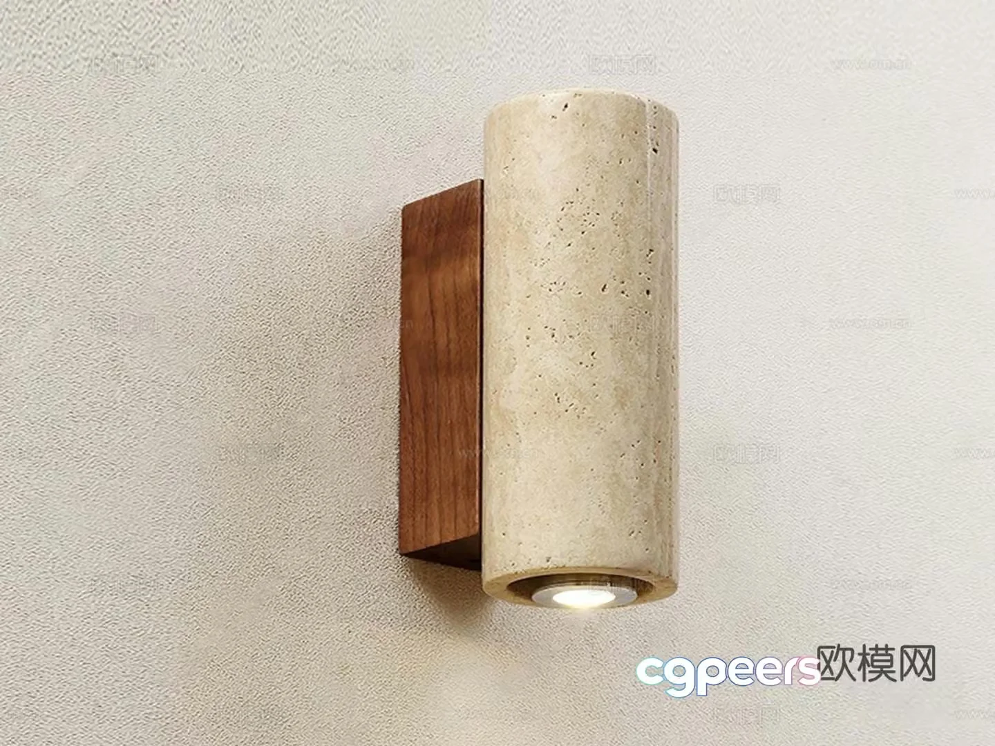 Wasabi wall lamp Stone wall lamp Round wall lamp Spotlight 3D model