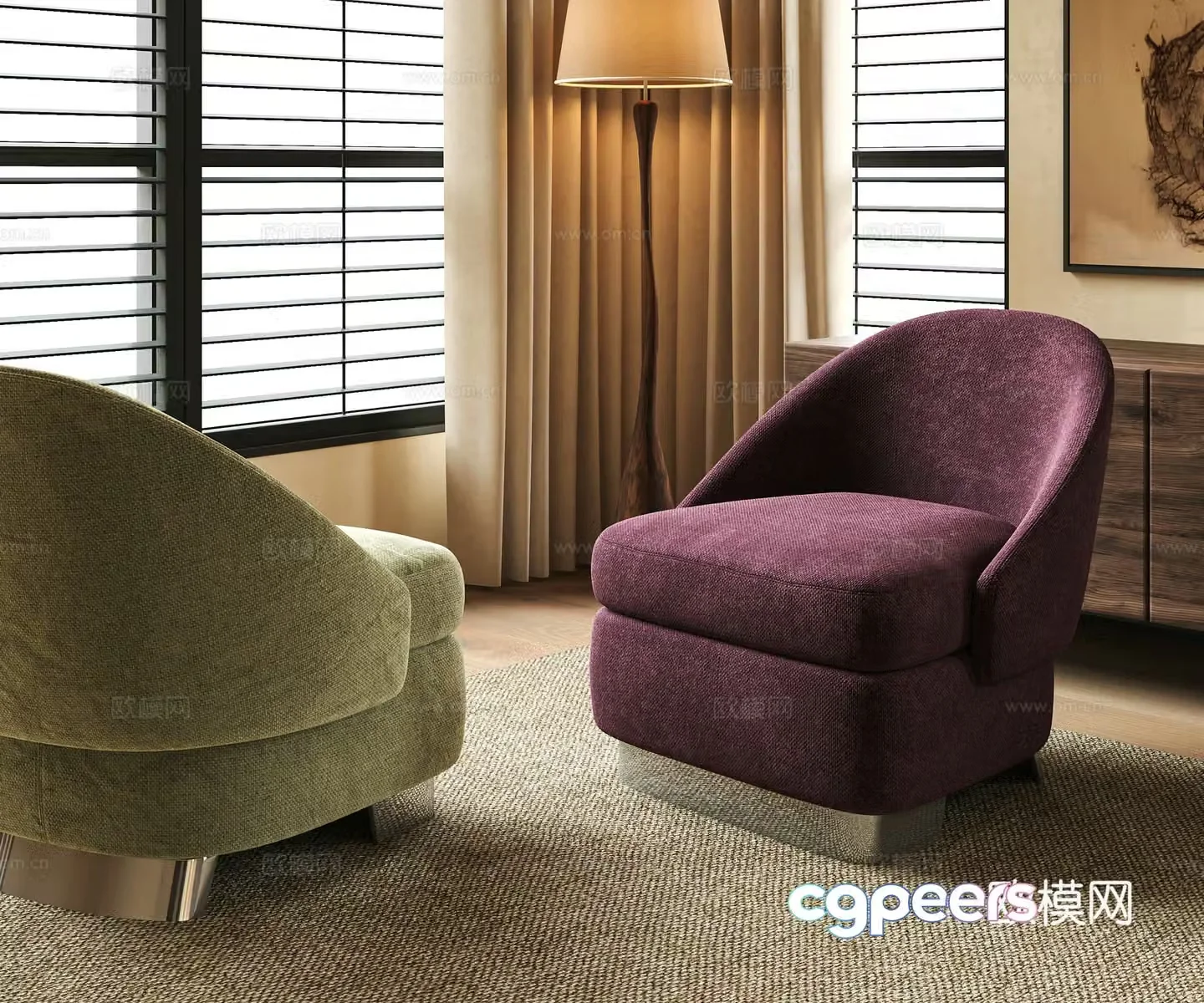 Modern leisure chair 3d model