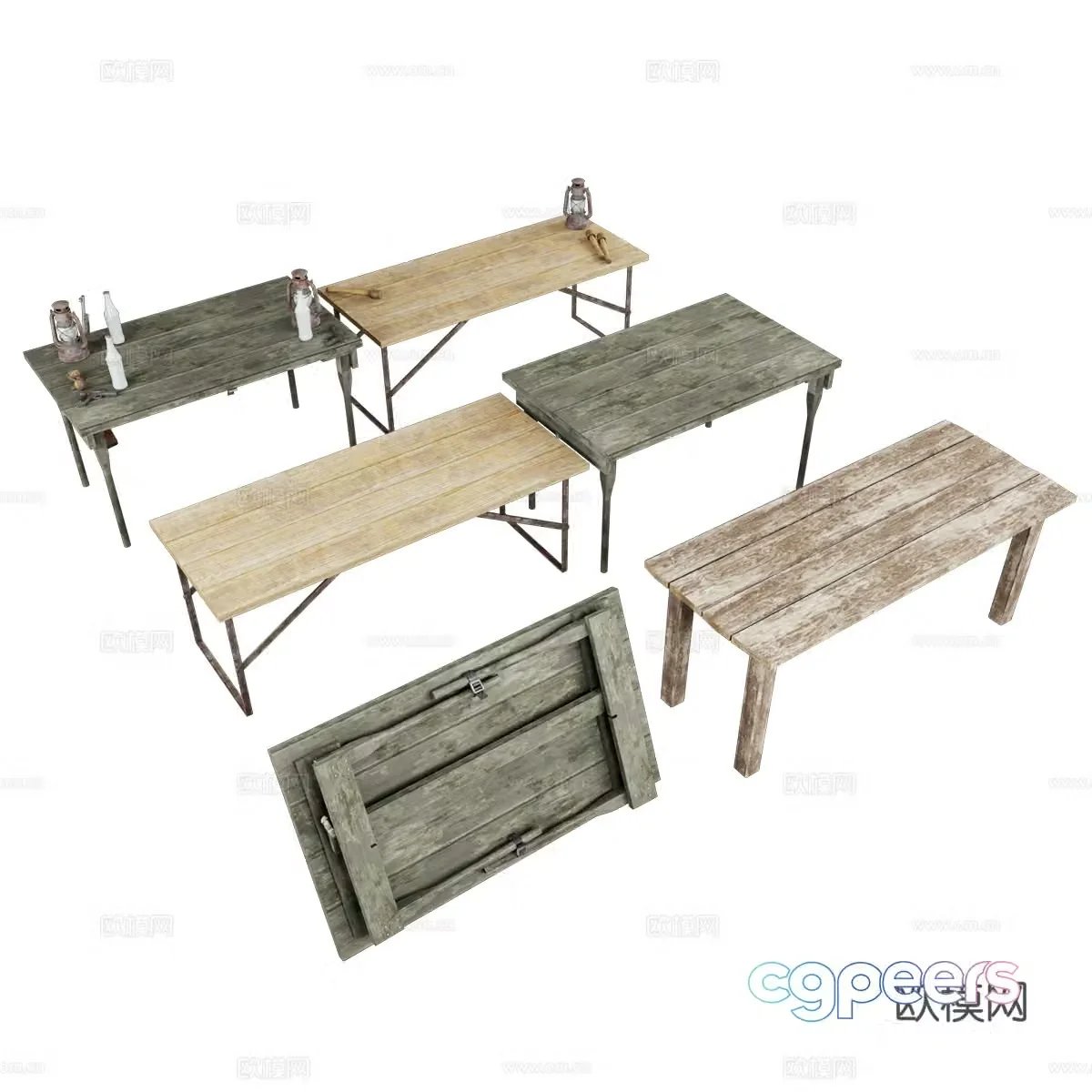 Outdoor folding table Outdoor table 3d model