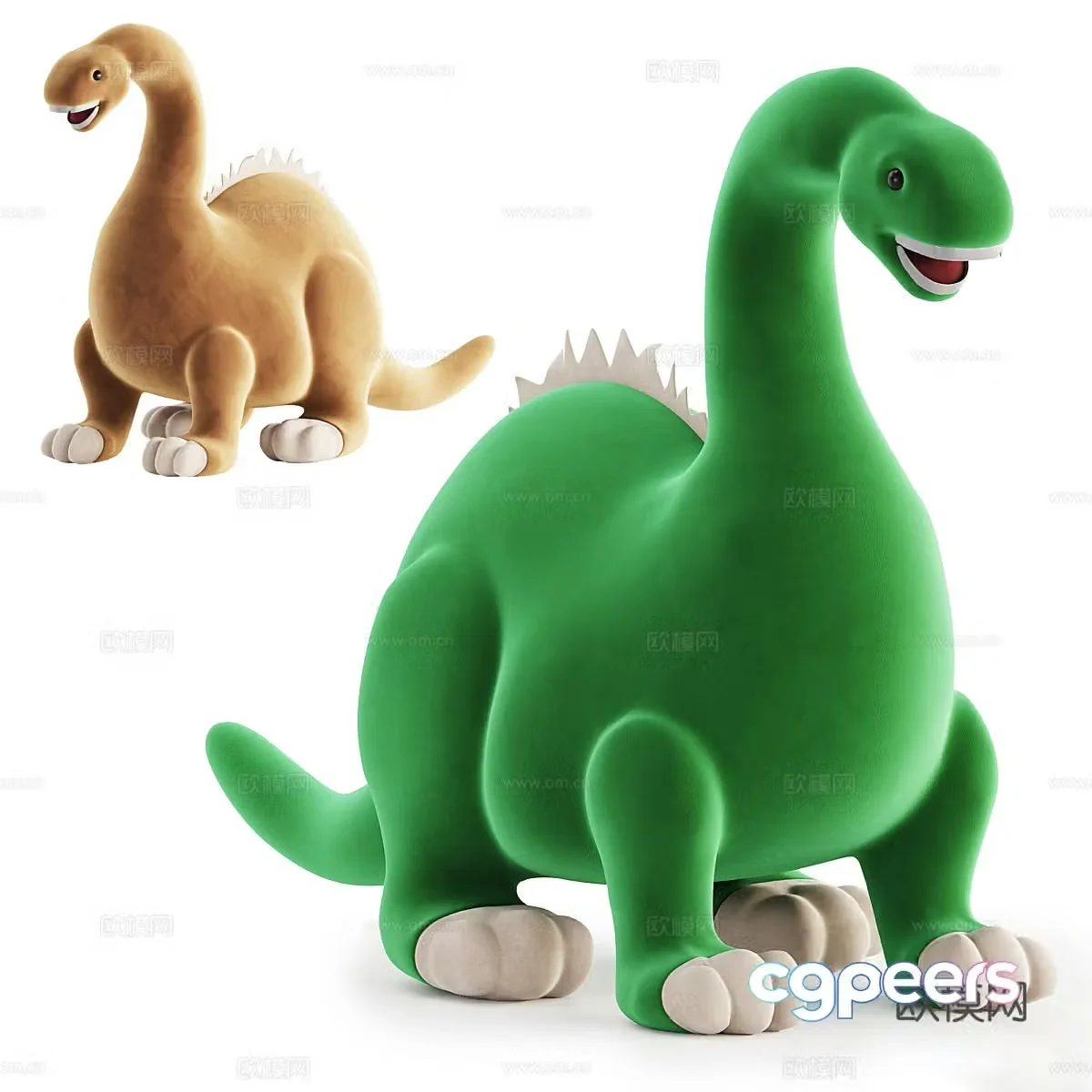 Plush toy dinosaur 3d model