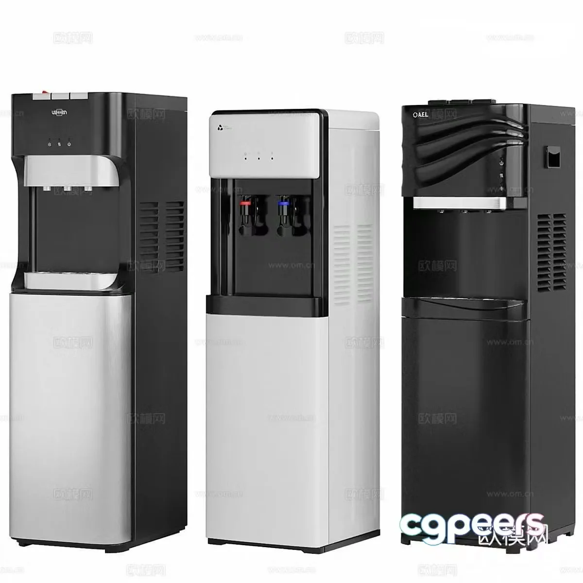 Modern water dispenser Simple water dispenser Black water dispenser White water dispenser Household appliances 3D model