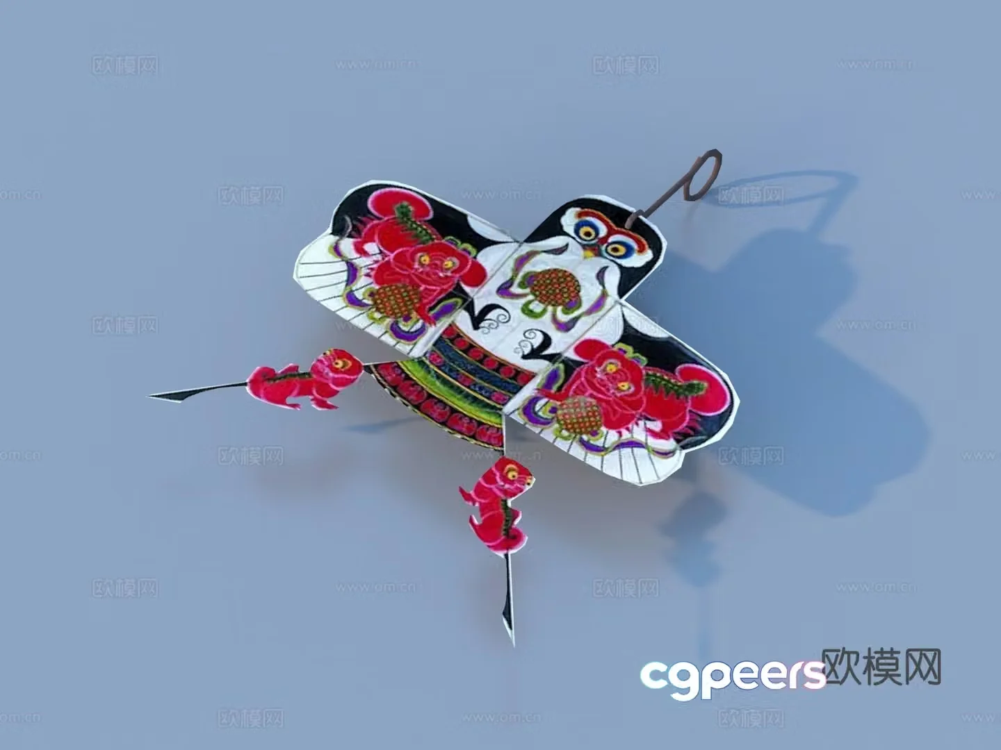 Kite toys ornaments decorative 3d model