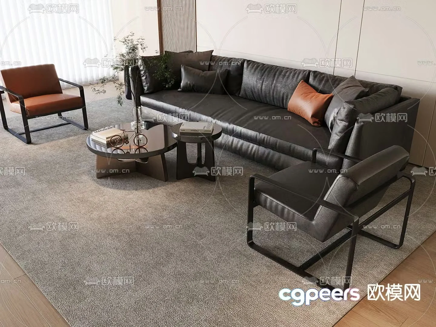 Modern business sofa 3d model
