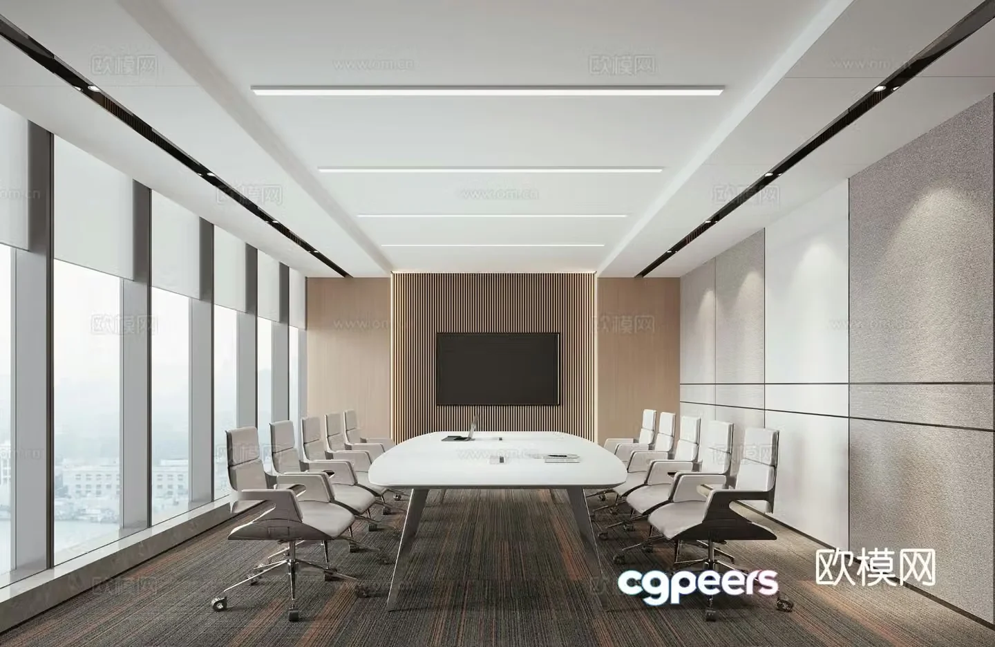 Modern conference room 3d model