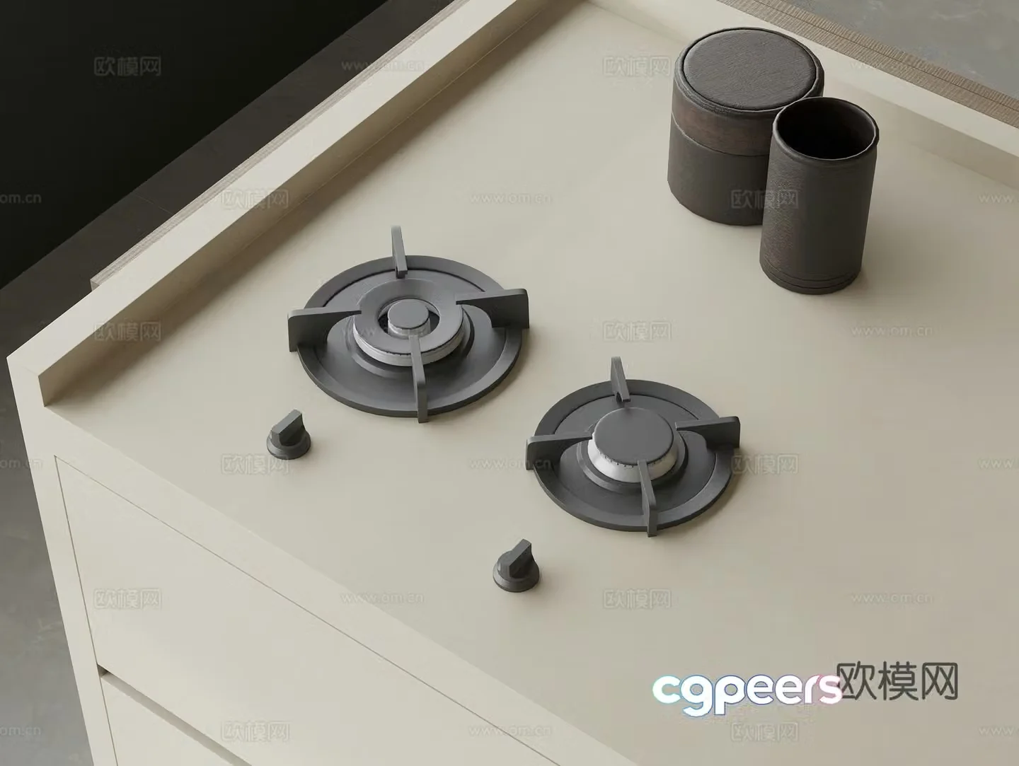 Embedded gas stove Embedded gas stove 3D model