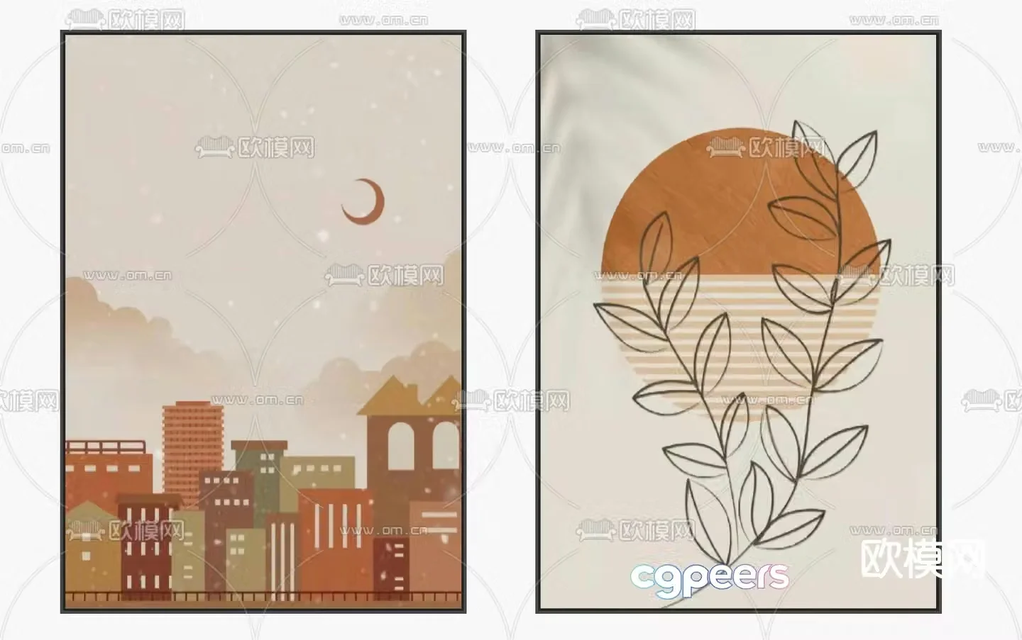 Decorative painting Simple painting Art painting 3d model
