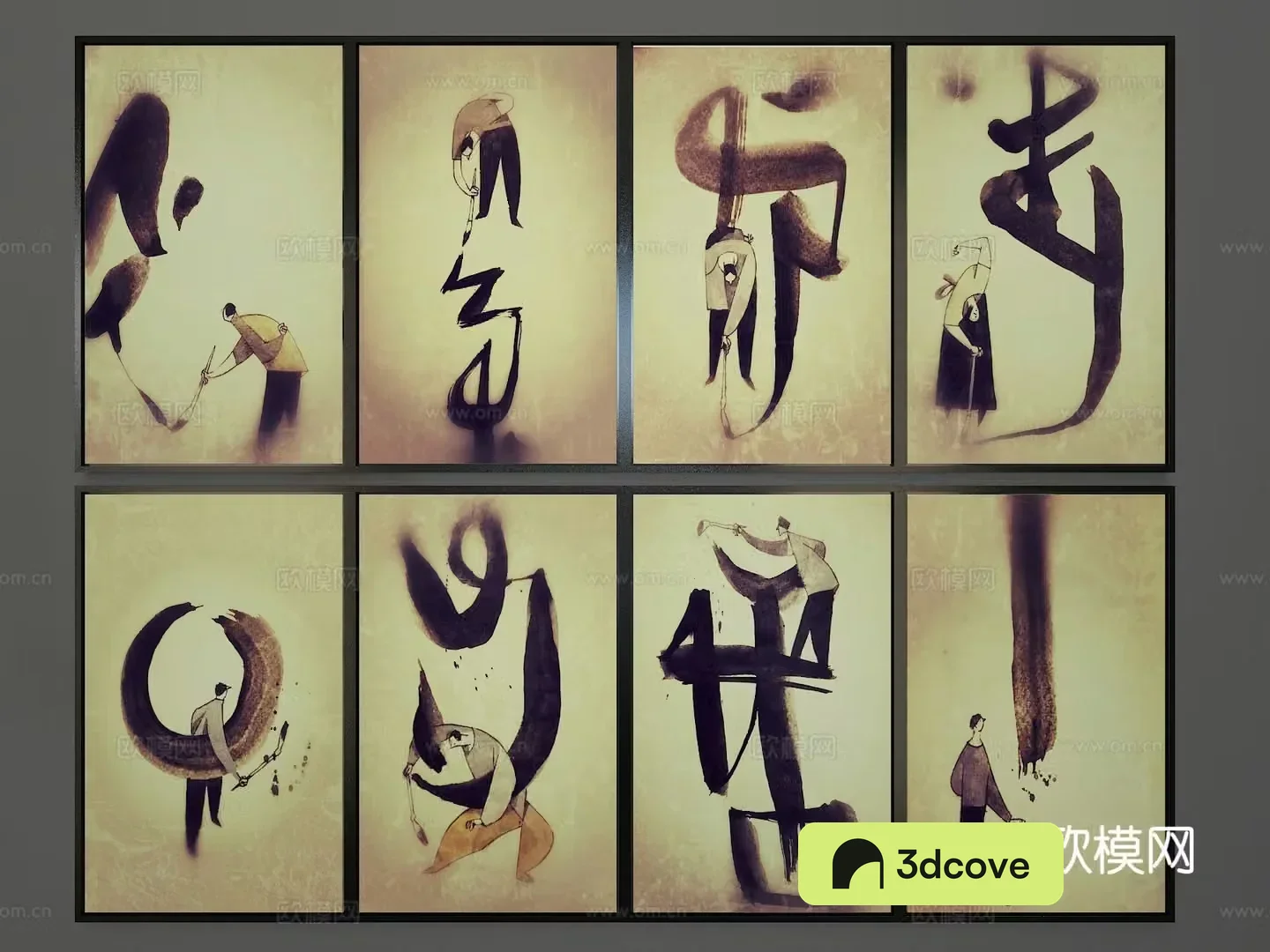 Modern art painting decorative figure