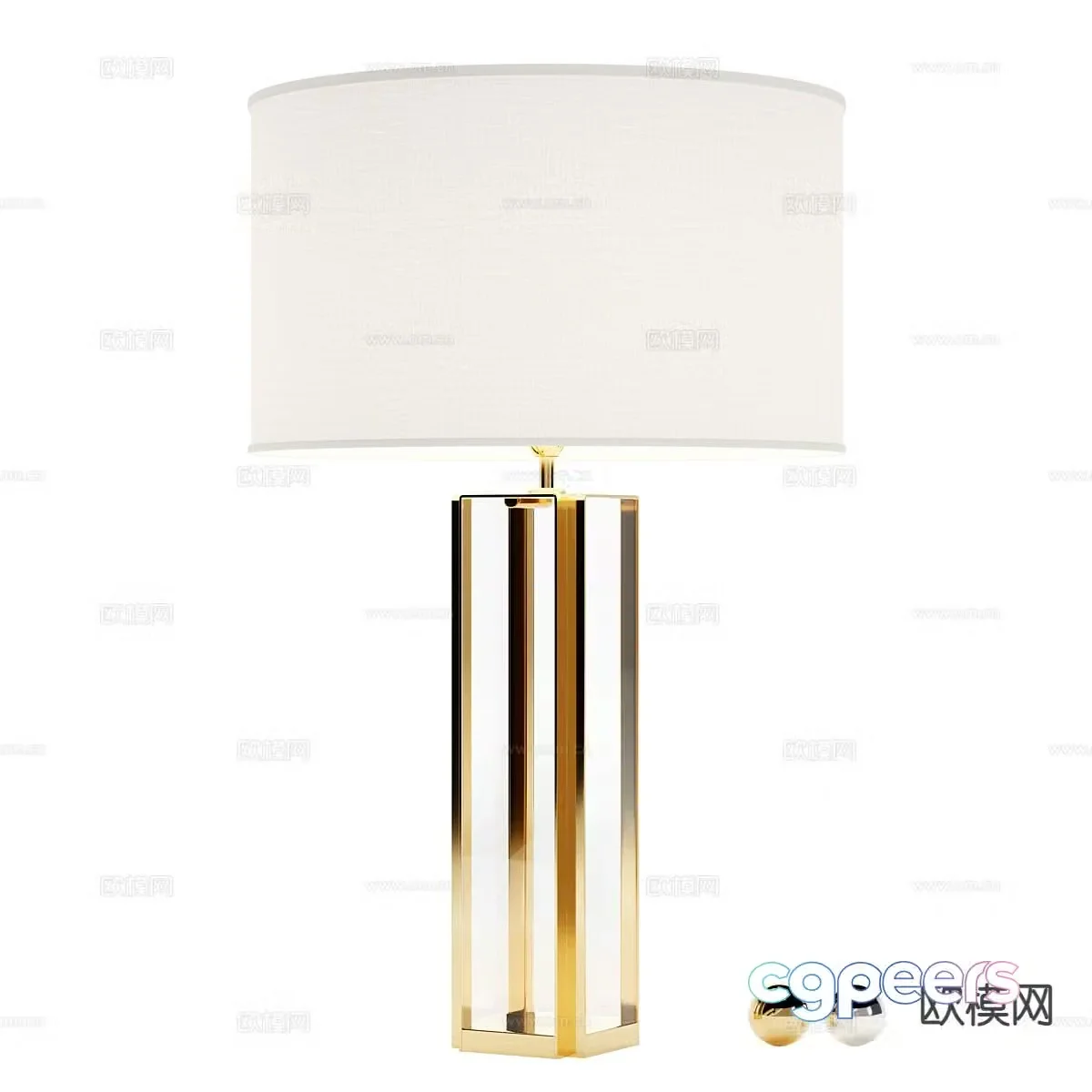 Light luxury table lamp 3D model