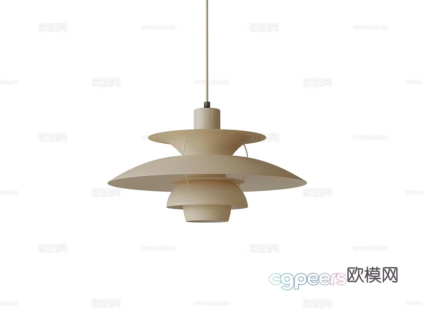 French restaurant chandeliers 3d model