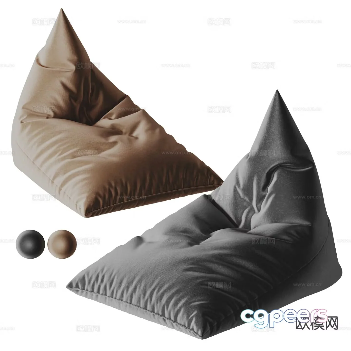 Modern beanbag sofa 3d model