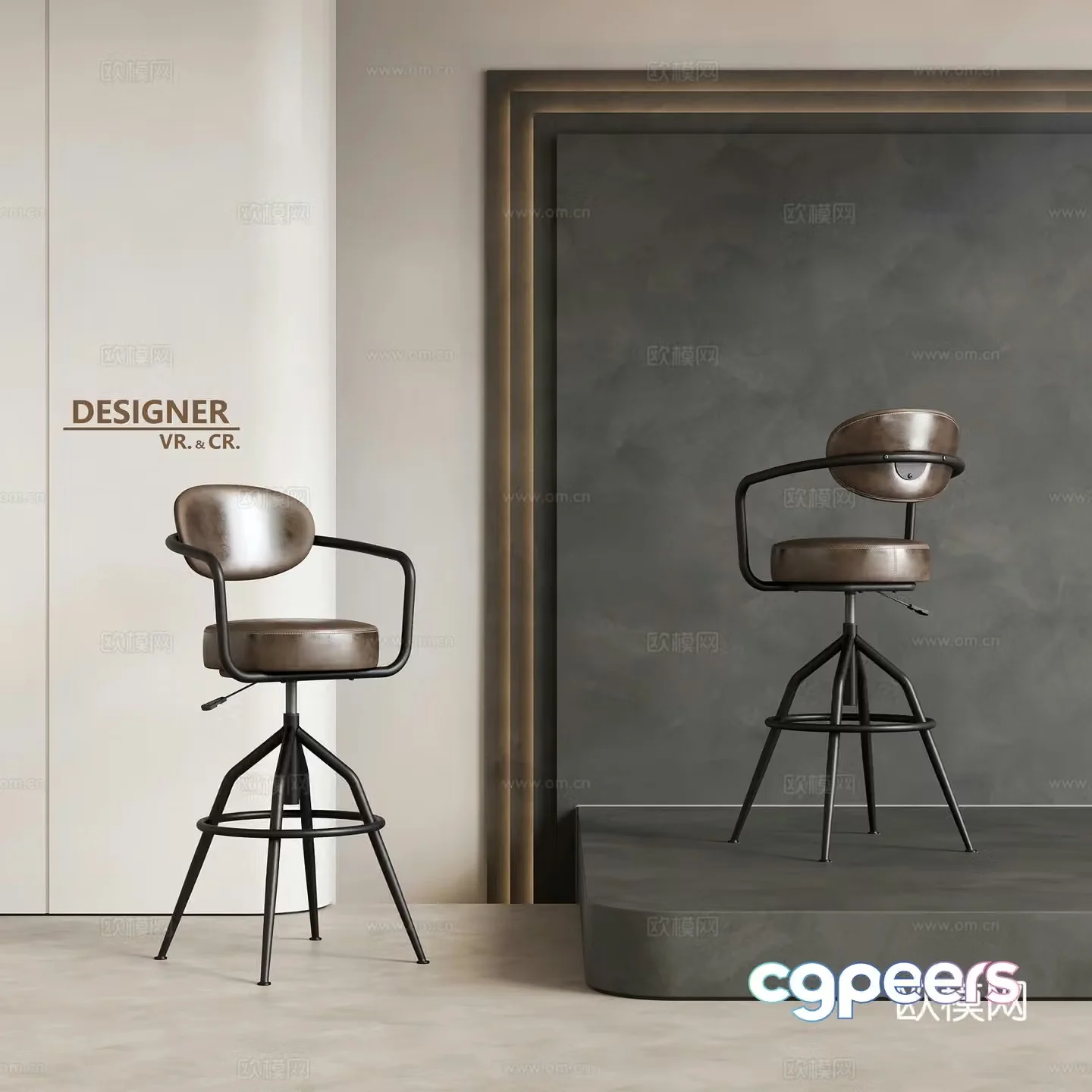 Modern bar stool chair bar stool 3d model