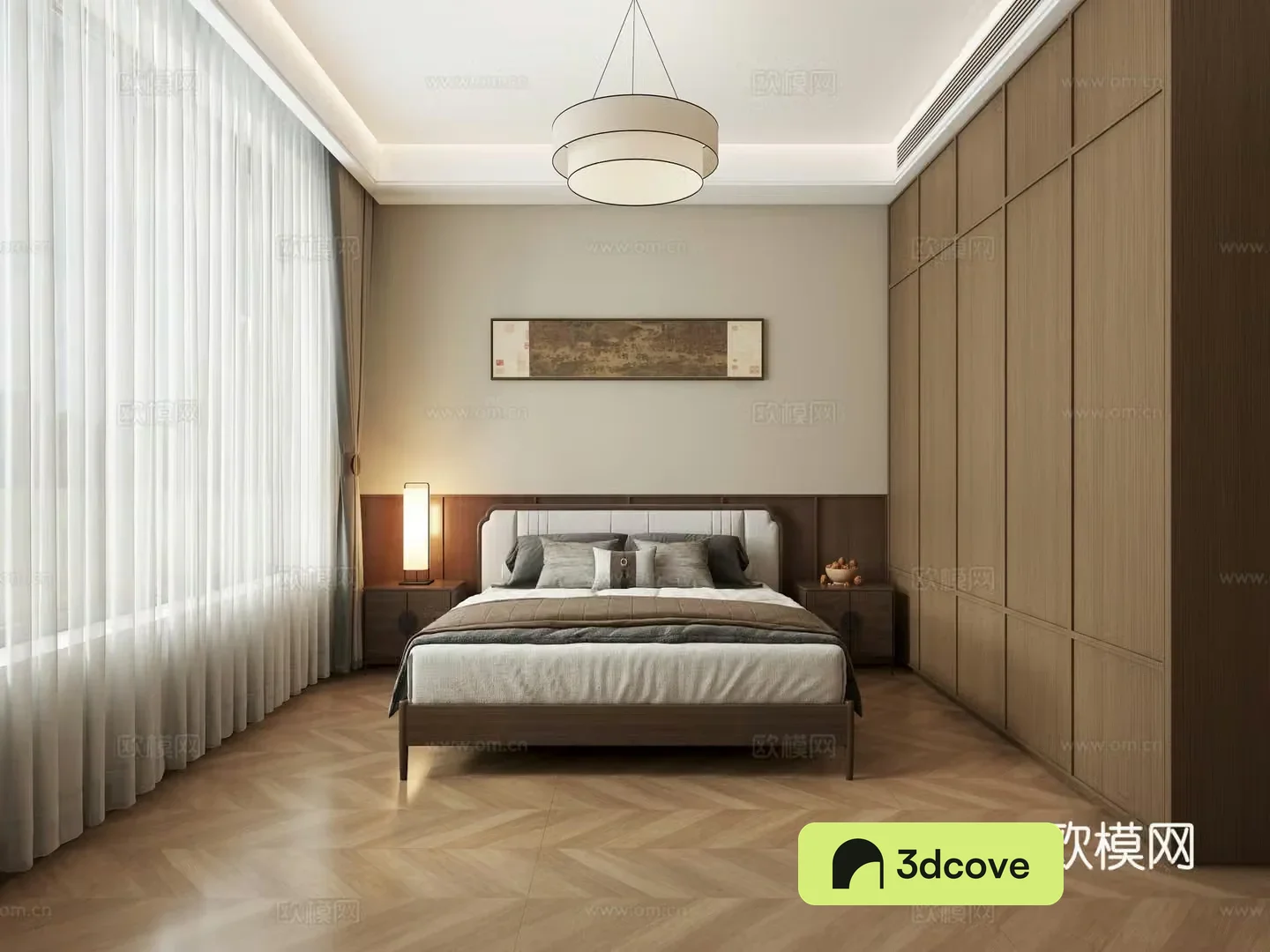 New Chinese style bedroom Song’s aesthetic bedroom medieval style bedroom