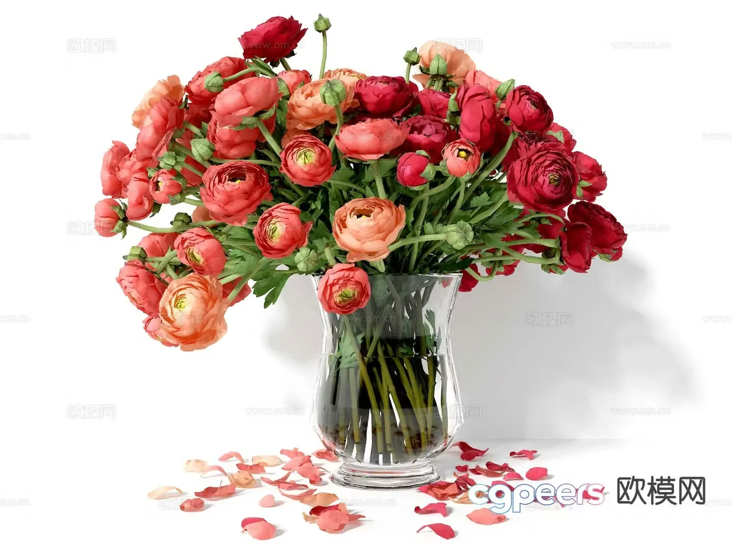 vase floral arrangement flowers flower arrangement 3d model