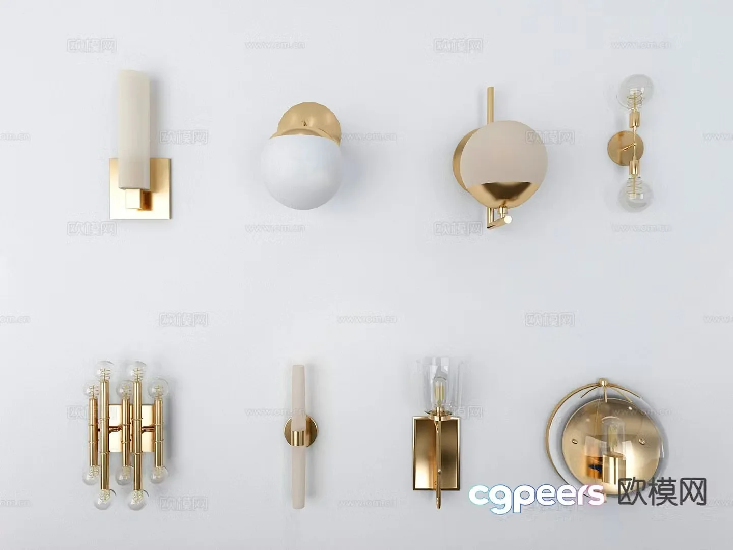 Light luxury wall lamp 3D model