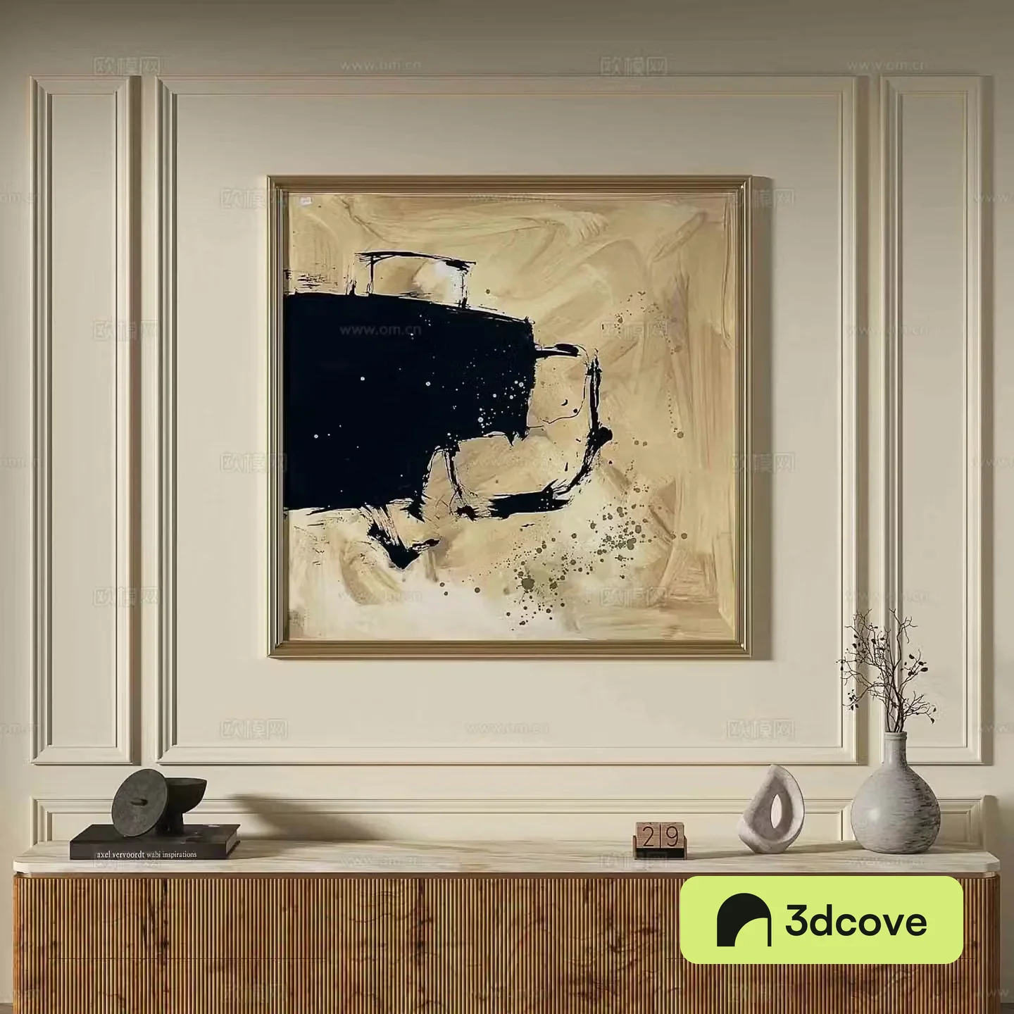 French abstract painting decorative painting