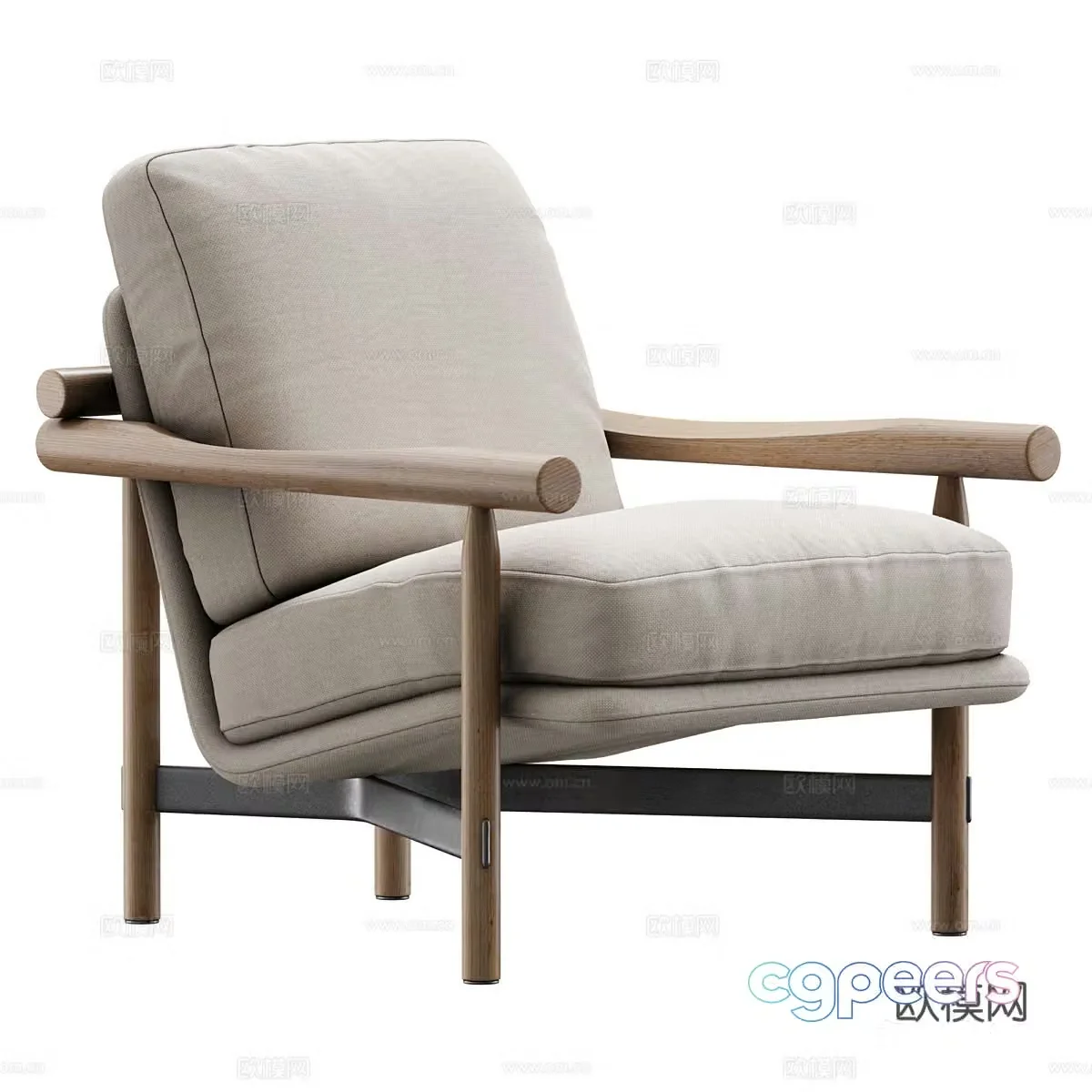 New Chinese casual chair 3D model