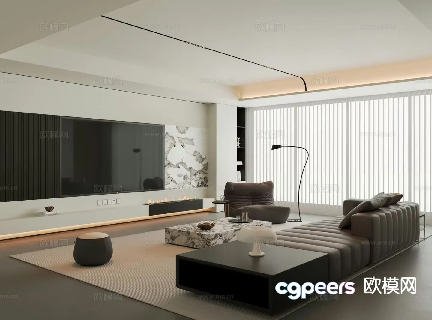 Modern sofa set 3d model