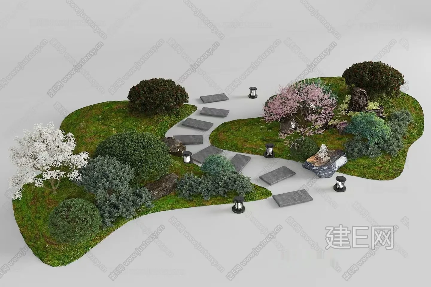 A Serene Japanese Garden 3D Model – 14415 – VRAY Render