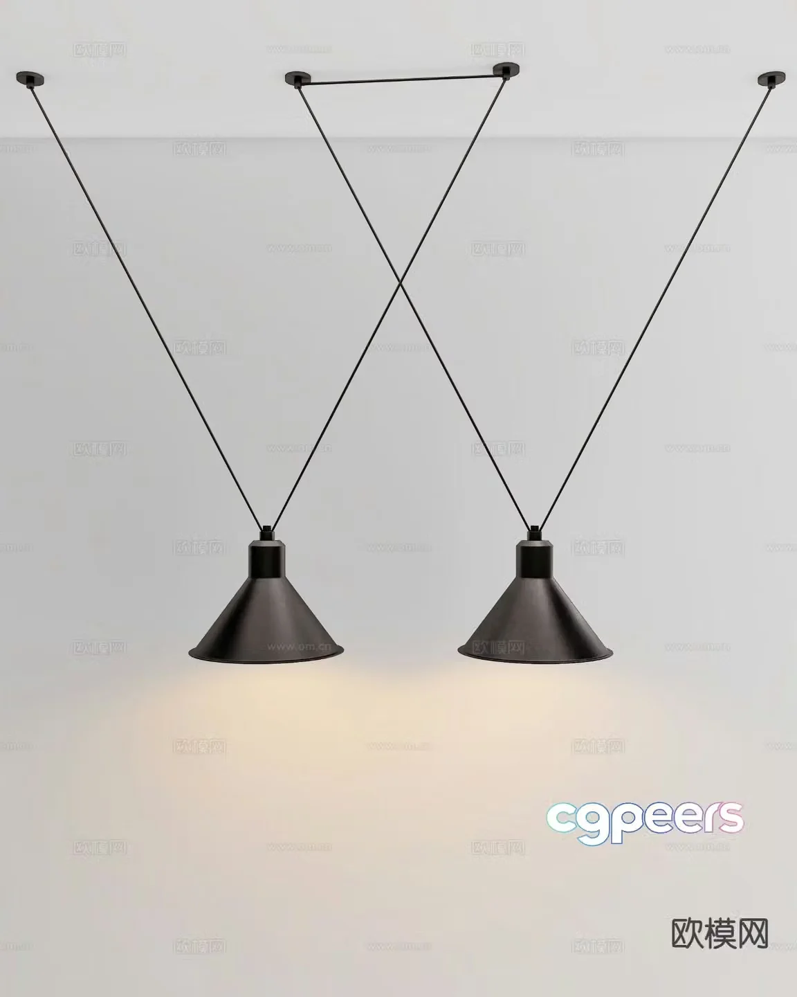 Creative chandelier restaurant chandelier 3d model