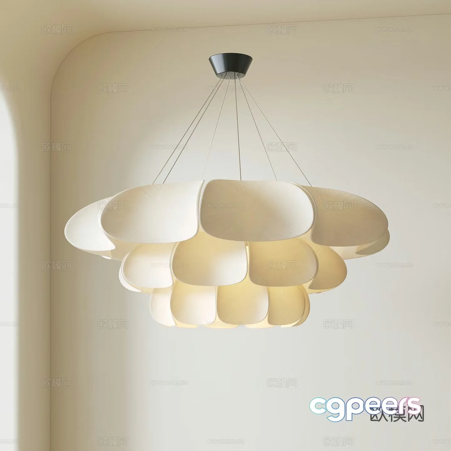 French medieval chandelier 3d model