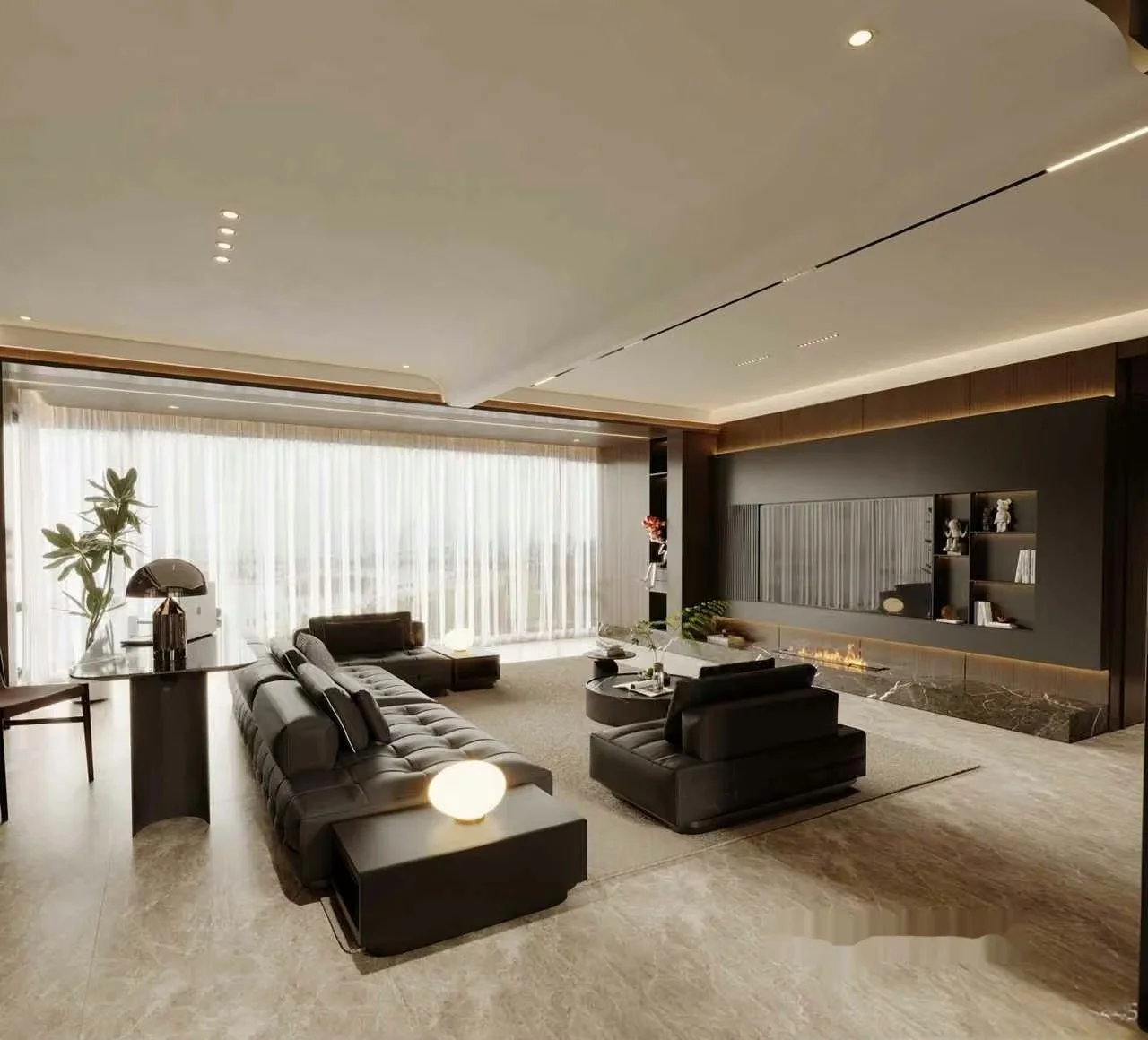 Modern Living Room 3D Model – 15225 – VRAY Render