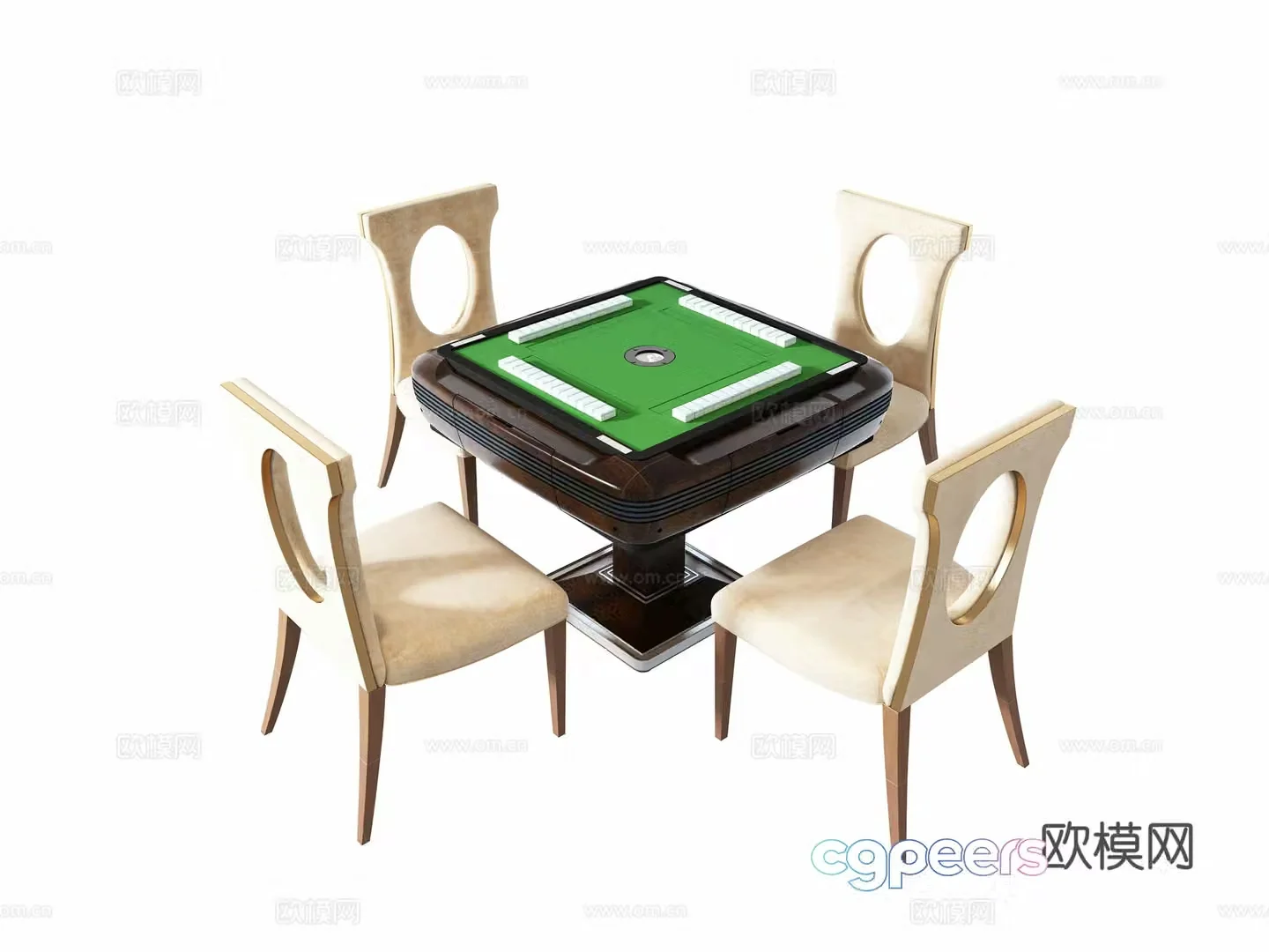 Modern mahjong table 3d model