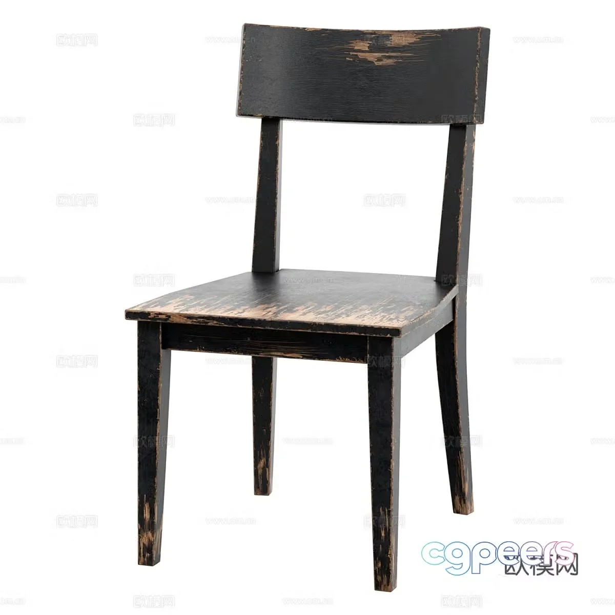 Nordic simple single chair chair simple chair casual chair stool 3d model