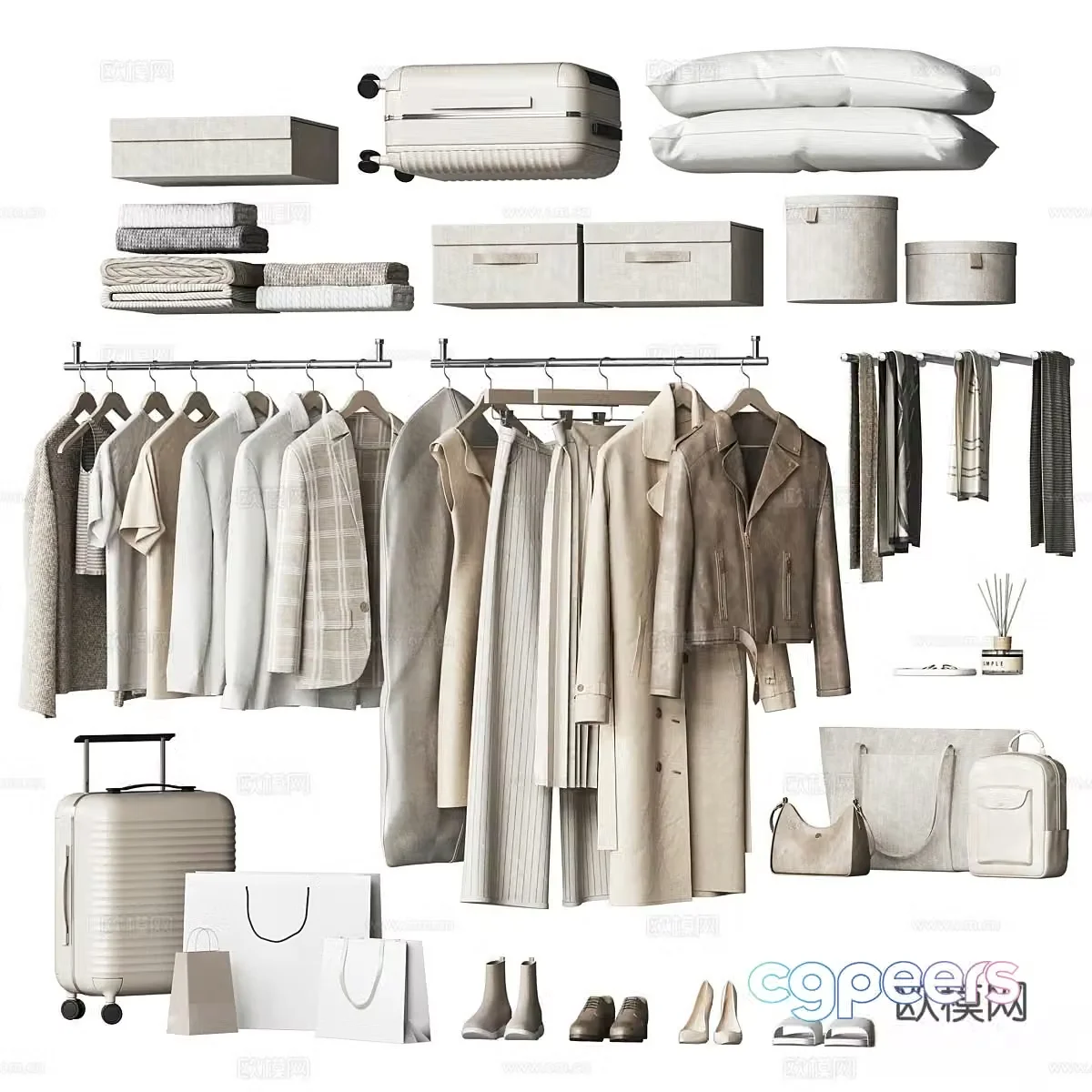 modern clothing clothes 3d model
