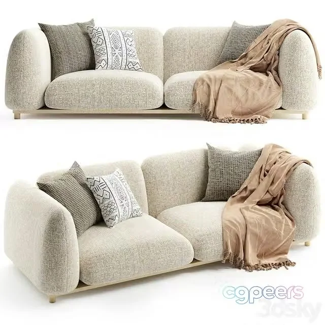 3ds Max Free – Paola Lenti MELLOW Sofa 2 seater