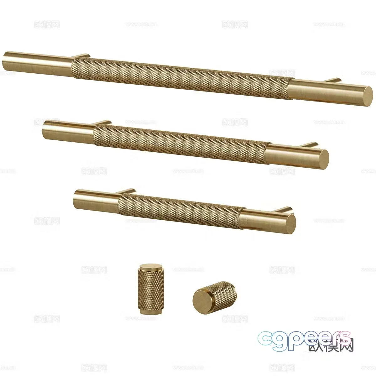 Metal handle Door handle Door handle Cabinet door handle Cabinet door handle Small handle Light luxury pull 3D model