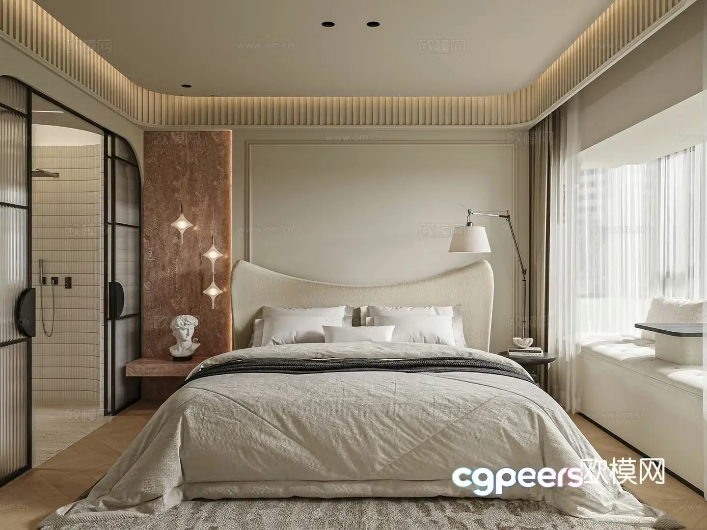 French bedroom master bedroom 3d model