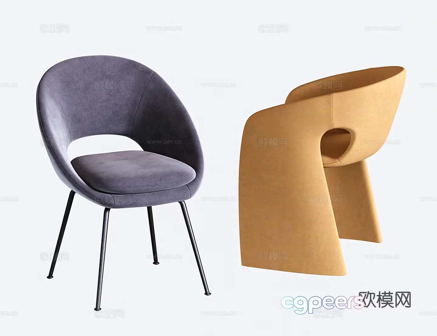Modern Grey Chair 3D Model – 8345 – VRAY Render