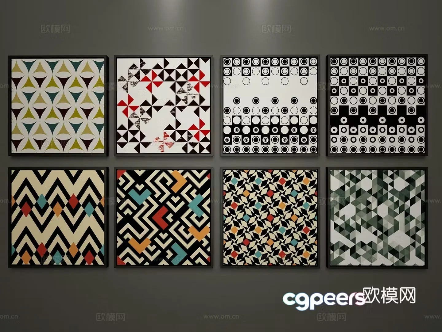 Modern minimalist decorative painting 3d model