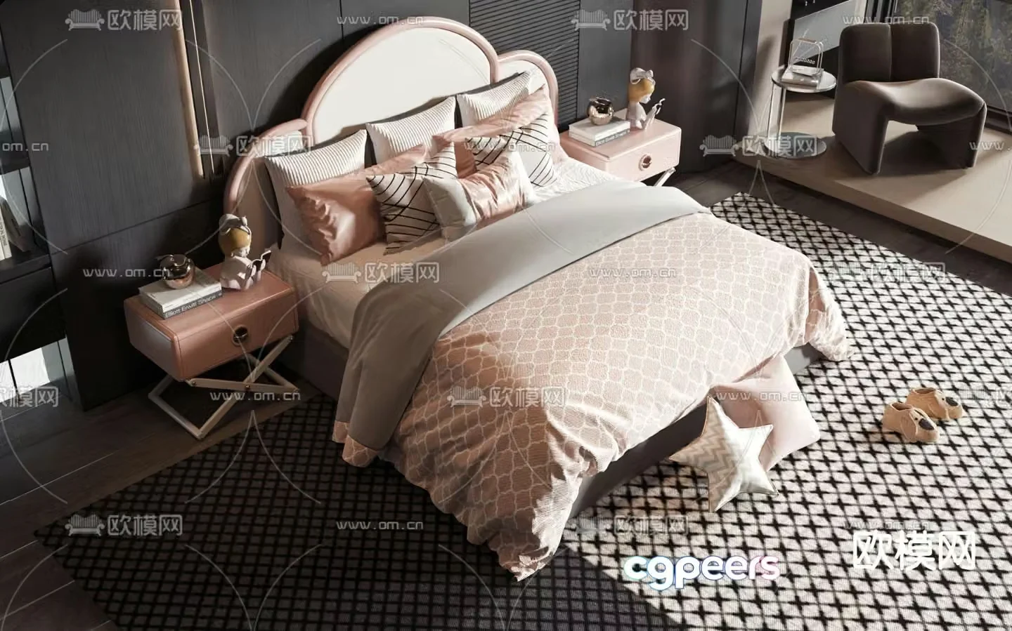 Princess bed children’s bed 3d model