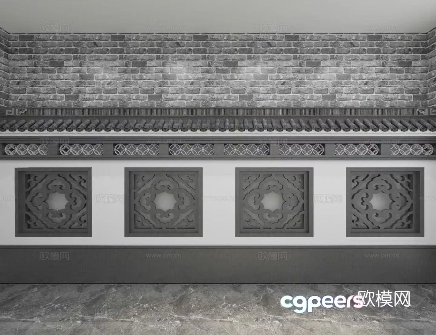 Modern background wall 3d model