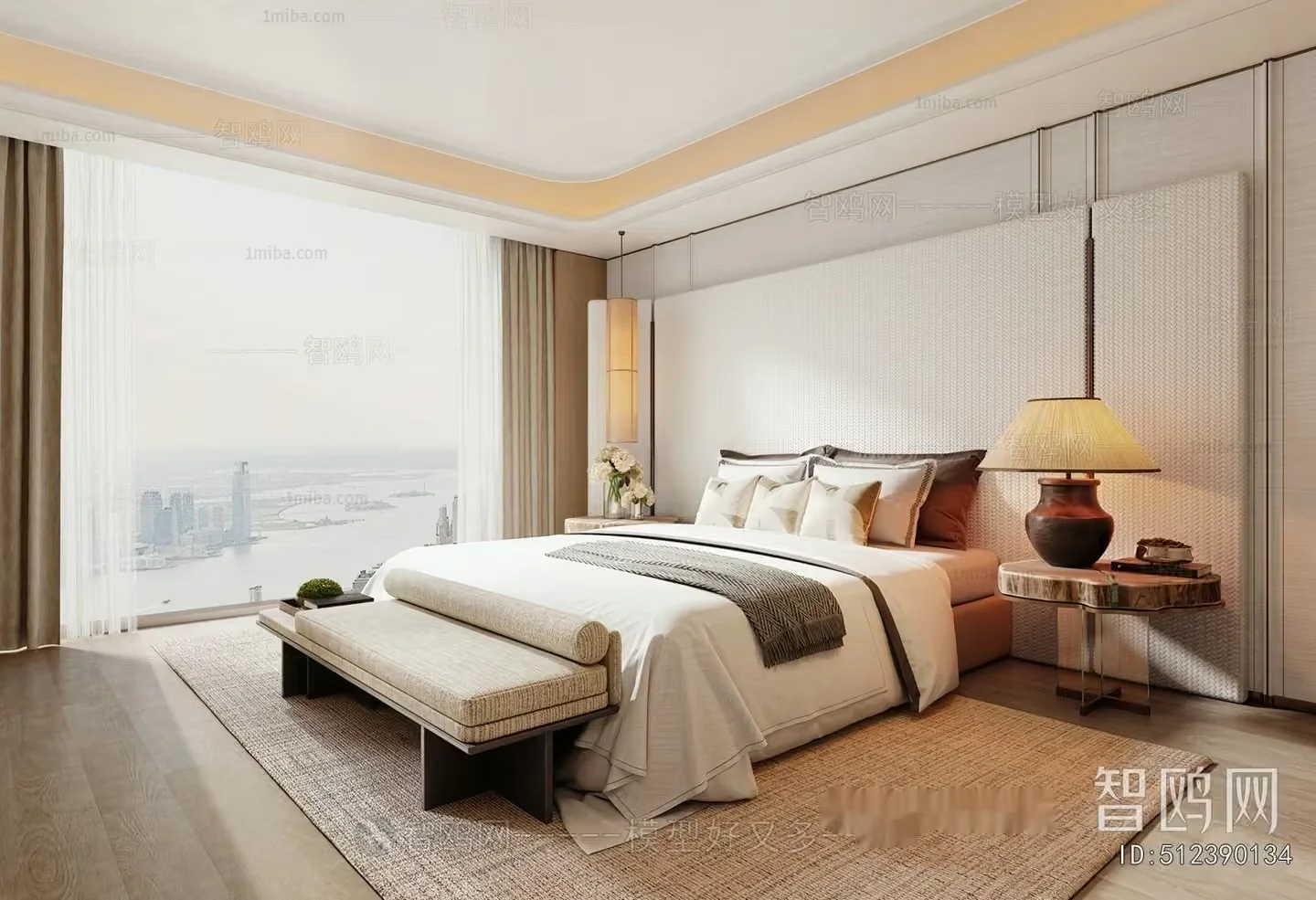 Cozy Bedroom 3D Model – 11156 – VRAY Render