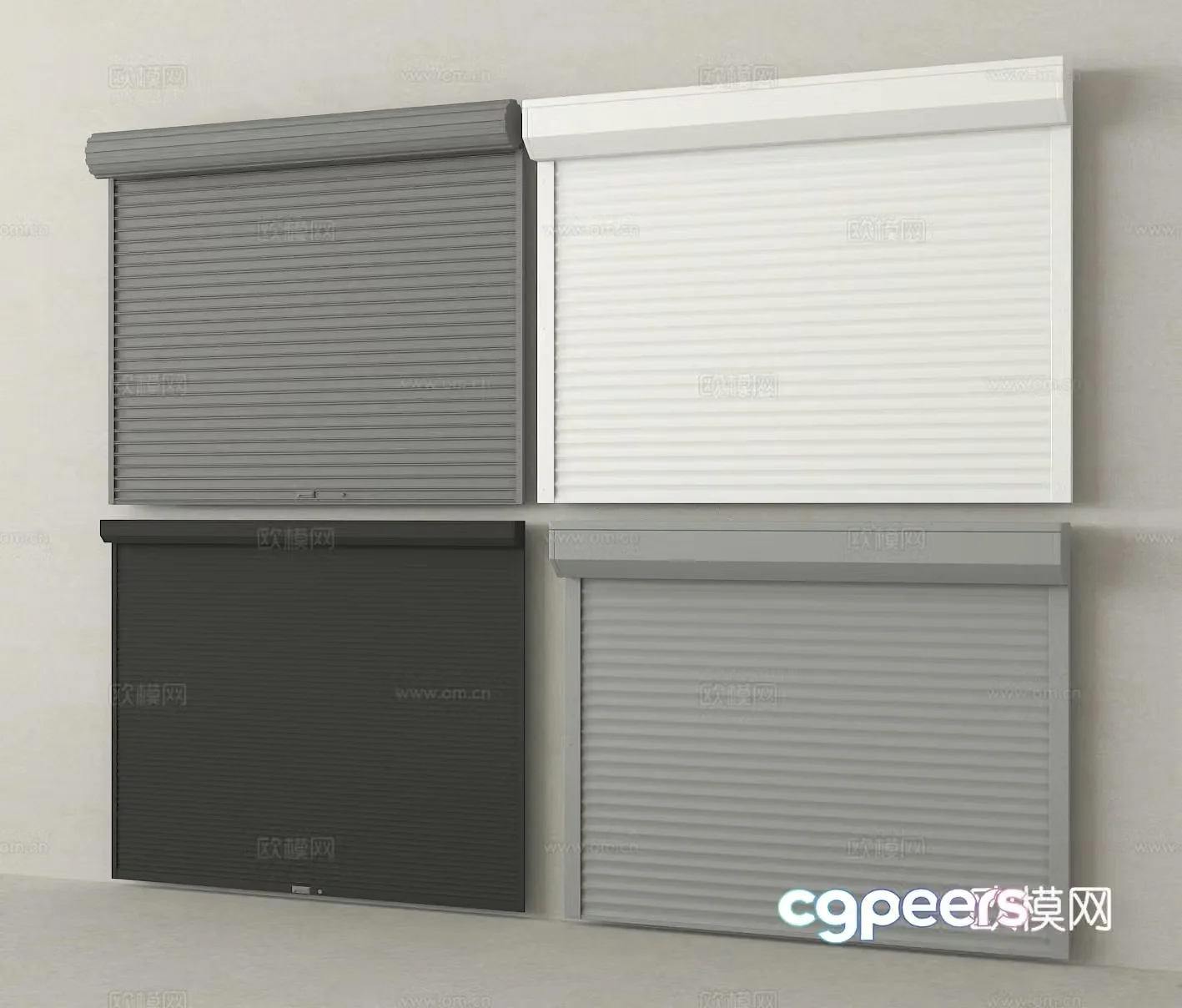 Rolling shutter door Rolling shutter door Garage door Warehouse door 3D model