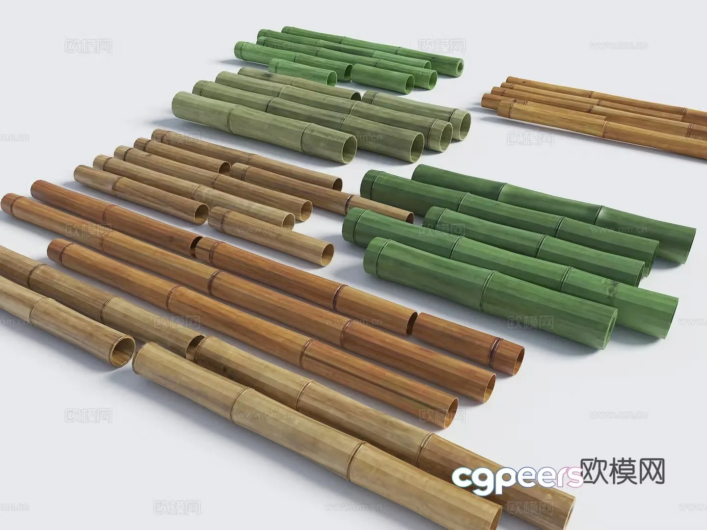 Bamboo bamboo pole bamboo pole bamboo joint bamboo bamboo ornament bamboo fence 3d model