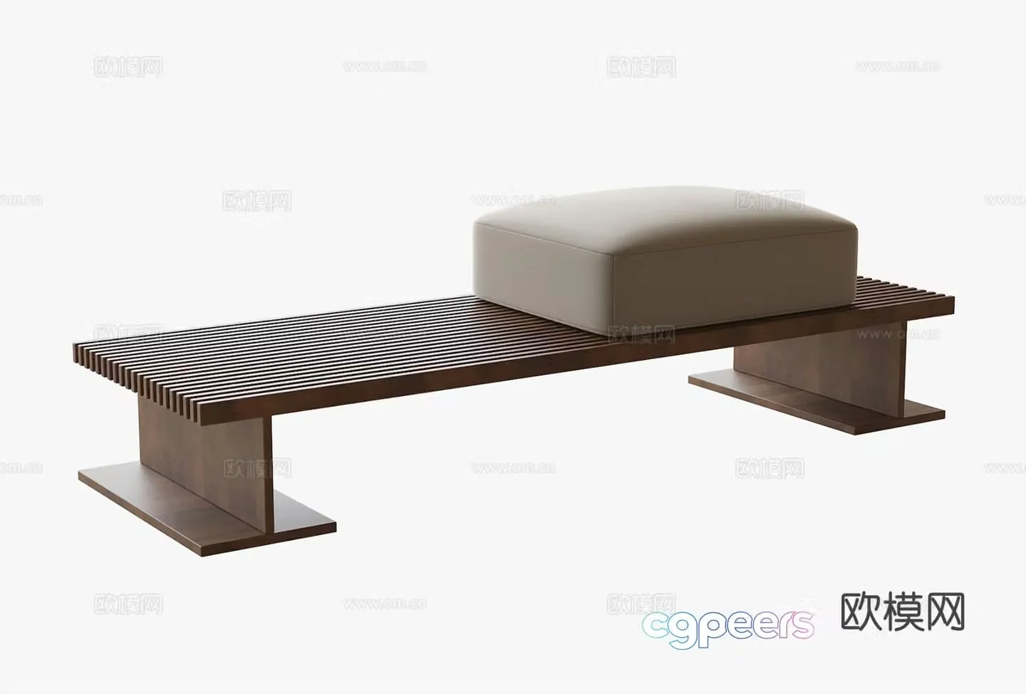 Stool Sofa Stool Shoe Changing Stool Wooden Stool 3D Model